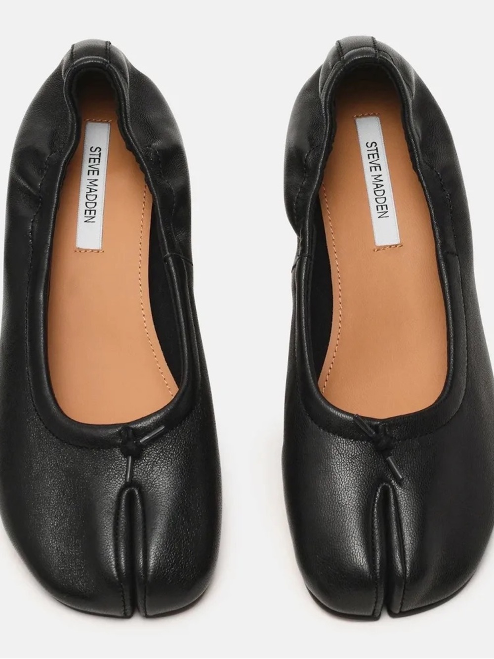 Steve Madden Black Split-Toe Ballet Flats